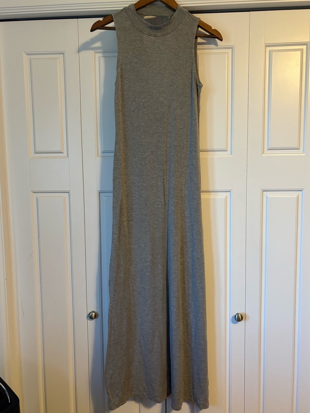 ☀️ Monteau ☀️ light grey cutout maxi dress